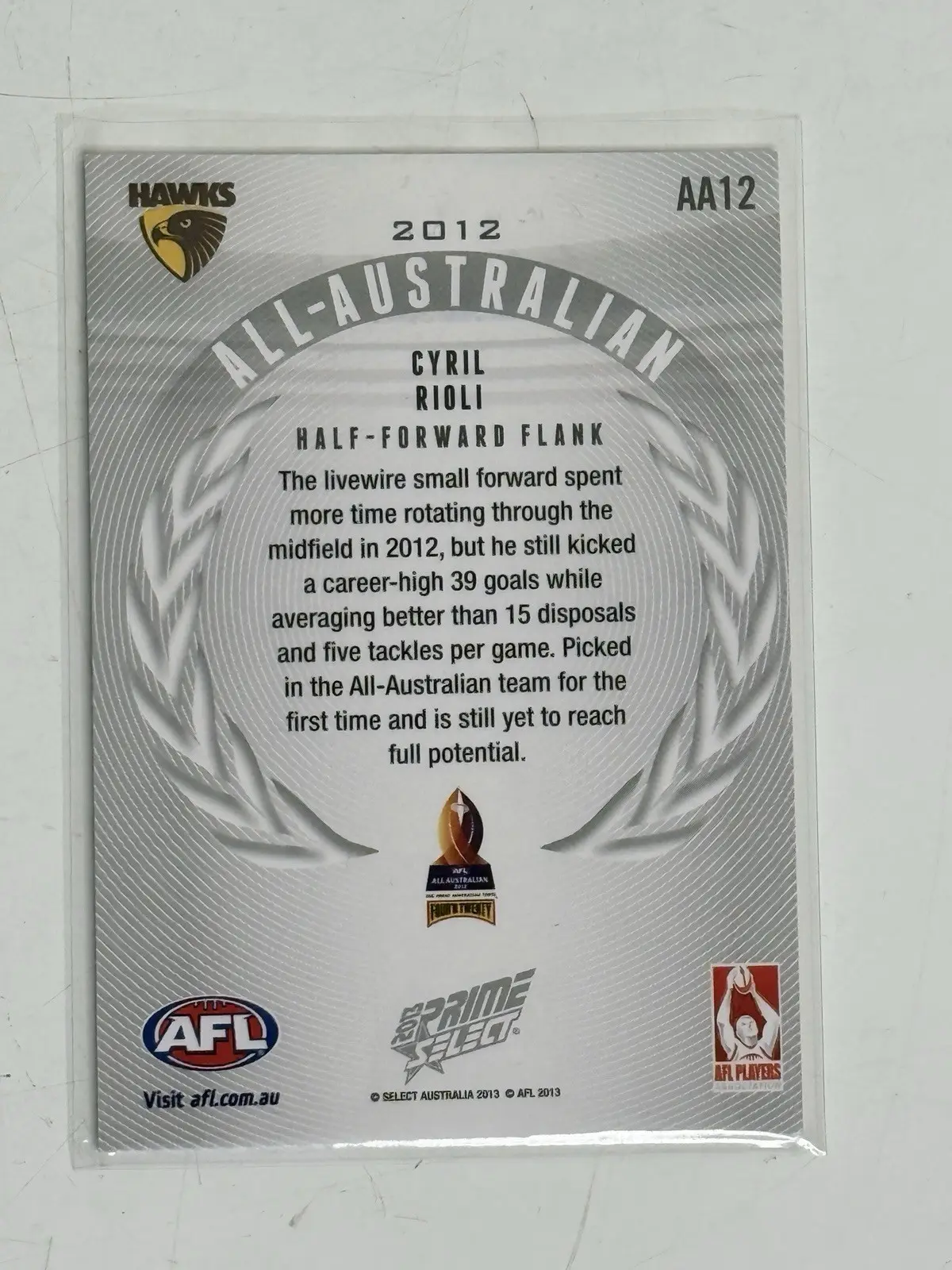 Select 2012 Prime Select All-Australian Cyril Rioli Hawthorn Hawks AA12 – photo 3