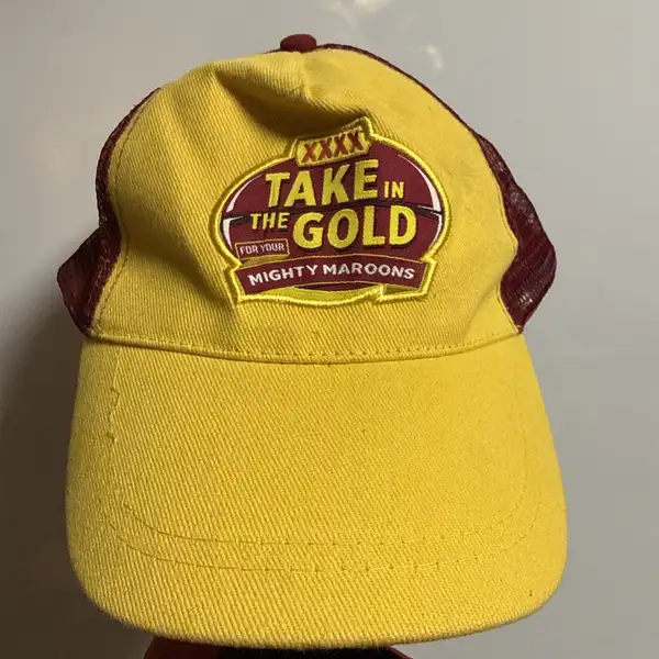 XXXX Gold Unisex Cap Men Women Yellow Maroon Snapback Mighty Maroons Mesh Back
