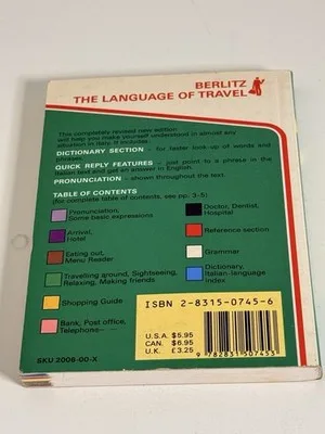 Berlitz Italian for Travellers Phrase Book Revised Italian-English – photo 3