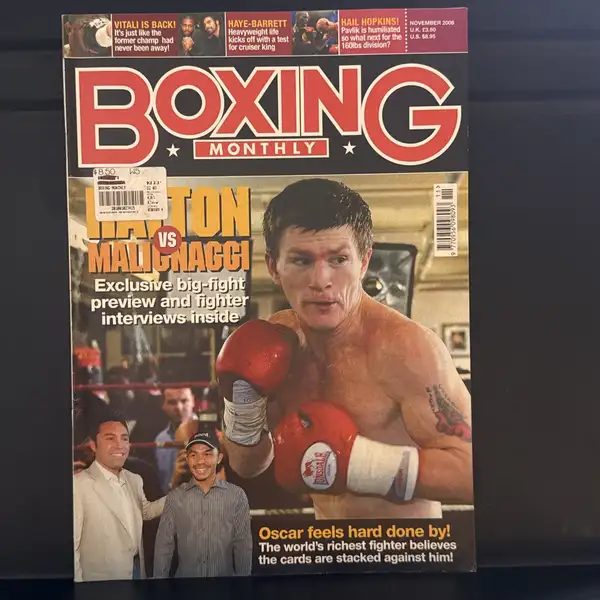 Boxing Monthly Magazine Hitman Ricky Hatton Vs Malignaggi