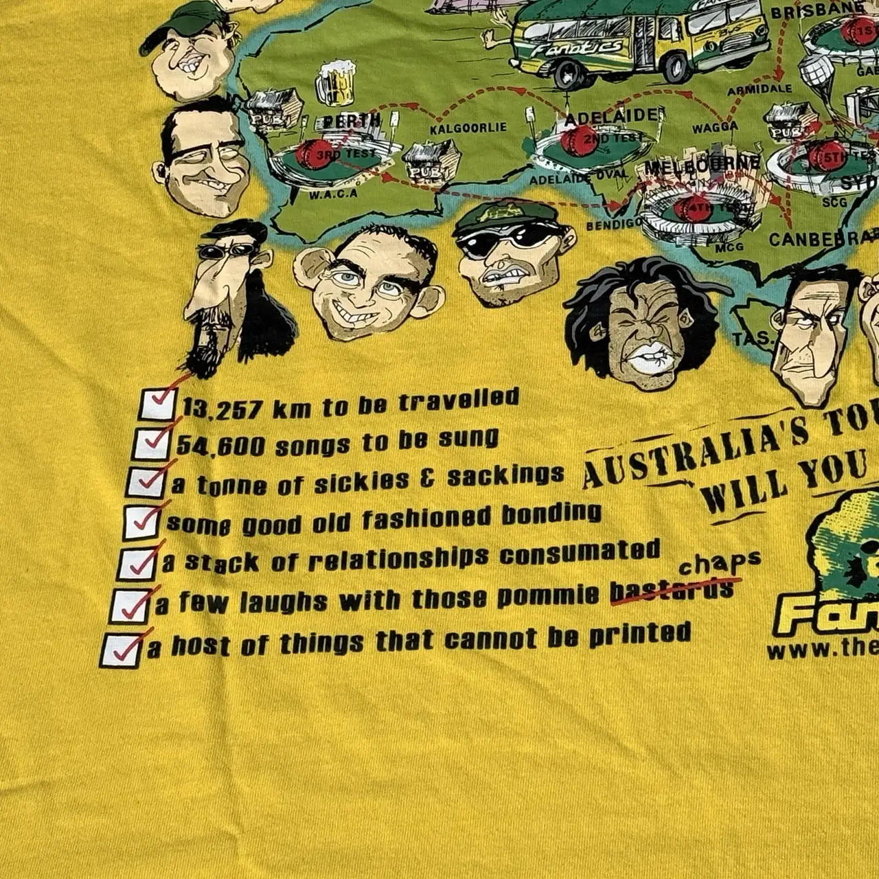 Australian Cricket Team Fanatics Tour T-Shirt England Australia 2008/09  5-0 – photo 8
