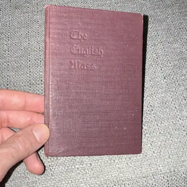 The English Mass Prayer Book 1933 Burgundy Hardcover Mass Book England