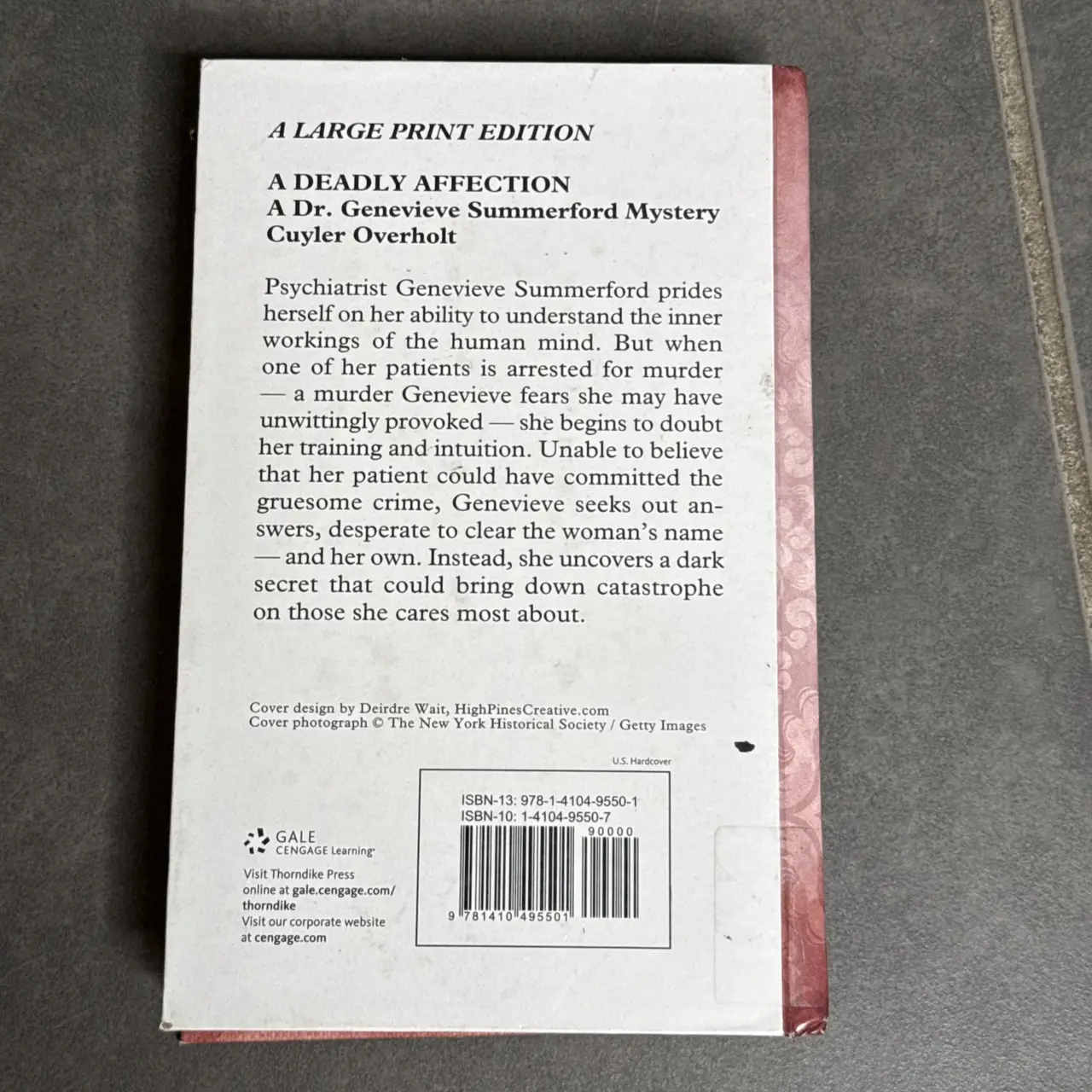 Deadly Affection by Cuyler Overholt (2017, Hardcover) Large Print Edition – photo 2