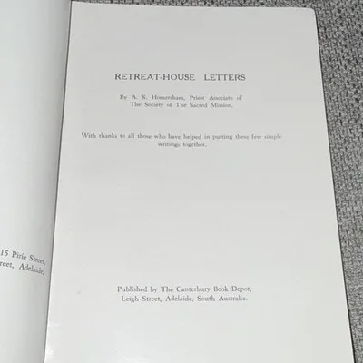 Retreat-House Letters by A. S. Homersham (Paperback) Christianity Devotional – photo 3