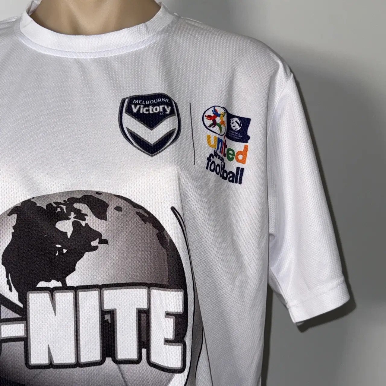 Melbourne Victory United Through Football T Shirt Mens M Australia Day 26 Rare – photo 3