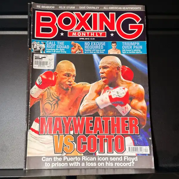Floyd Mayweather Miguel Cotto boxing monthly magazine April 2012