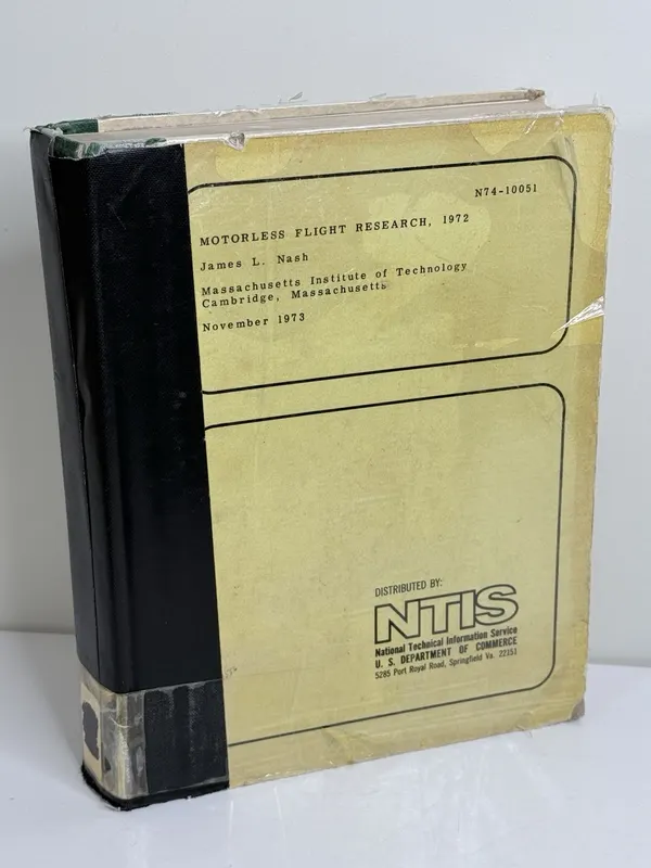 NASA Contractor Report CR-2315 Motorless Flight Research 1972 Nash-Webber HC