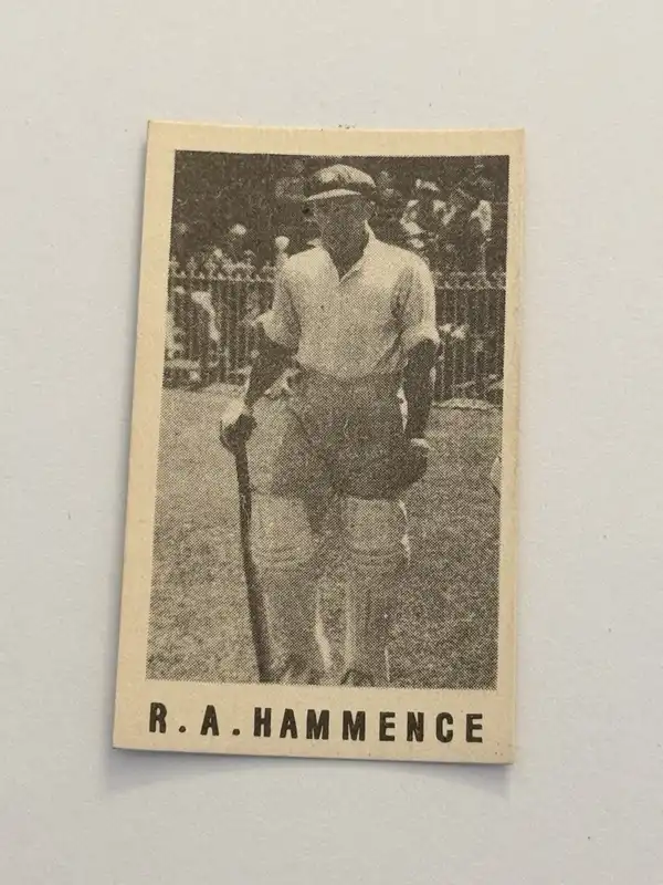 R. A. Hammence Cricket Card Original Collectable Memorabilia Card