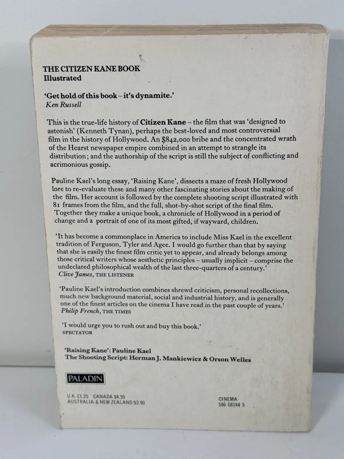 The Citizen Kane Book (Illustrated) Pauline Kael Paladin Paperback Film Cinema – photo 3