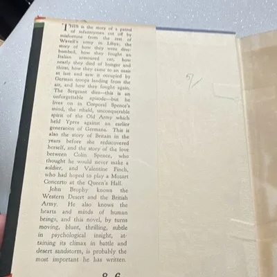 Immortal Sergeant John Brophy (1942) Collins Hardcover Novel Dust Jacket WWII – photo 4