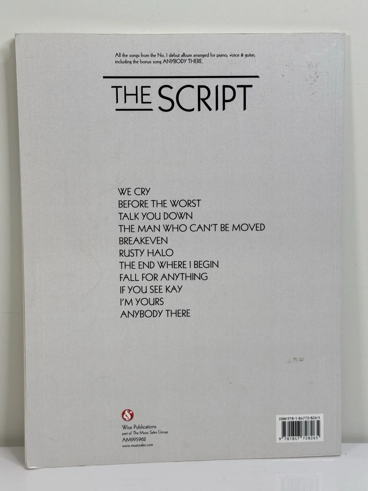 The Script Vocal/Piano 2008 Collection Songbook Basic Guitar Chords – photo 5