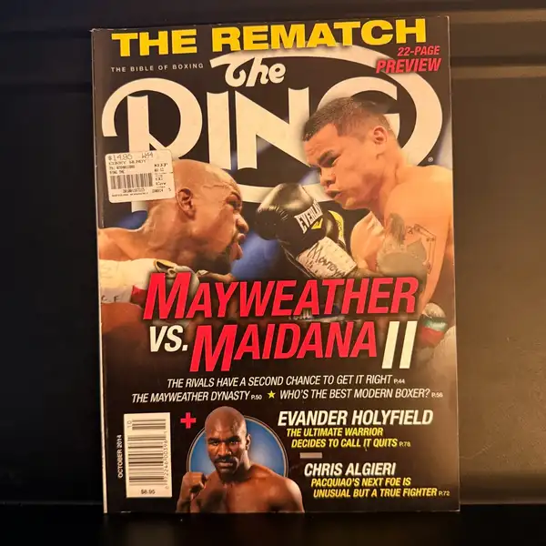 The Ring boxing magazine Mayweather Maidana 2 Holyfield Algieri Oct 2014