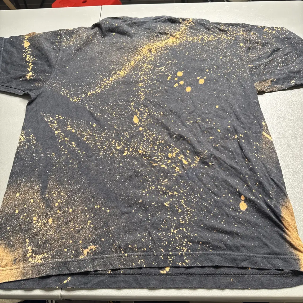 Vintage St. Mark T-shirt Black Brown Galaxy Paint Splatter  Small Men’s – photo 2