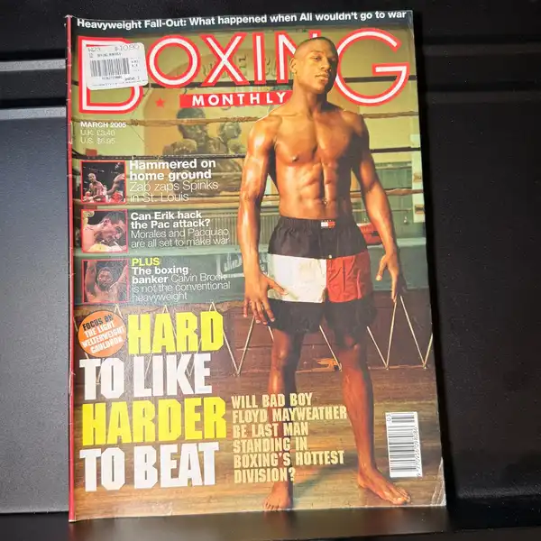 Floyd Mayweather Boxing Monthly magazine tommy hilfiger shorts cover March 2005