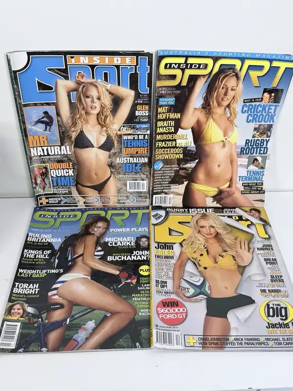4xinside sport magazines Jackie O rugby tennis AFL
