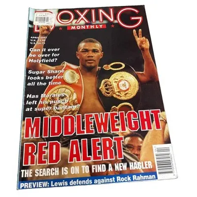 Boxing Monthly Sugar Shane, Holyfield, Morales April 2001