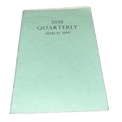 SSM Quarterly March 1959 Vintage Paperback Magazine (English)