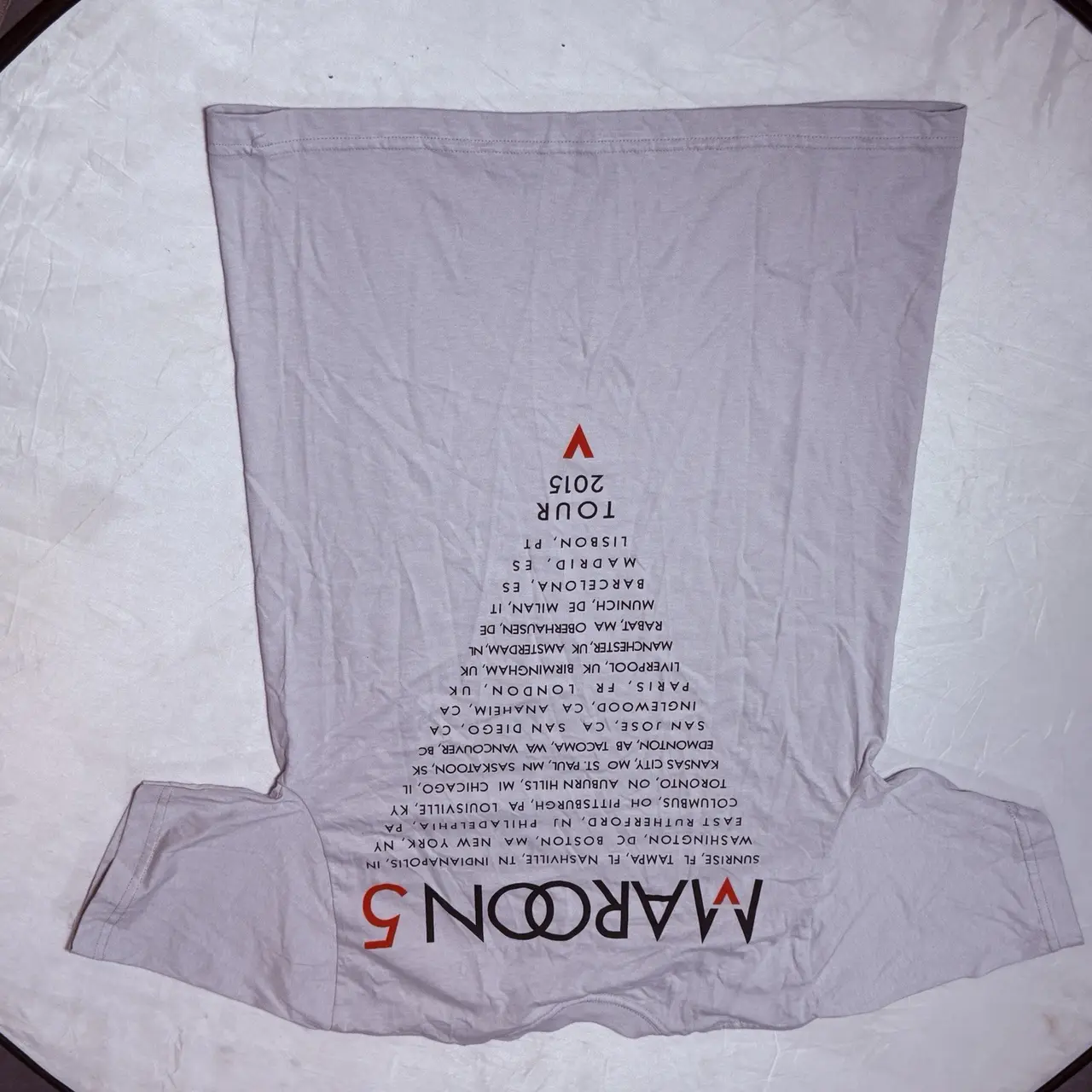 Maroon 5 2015 World Tour T Shirt Concert Band Tee Made USA Grey Small Men’s – photo 8