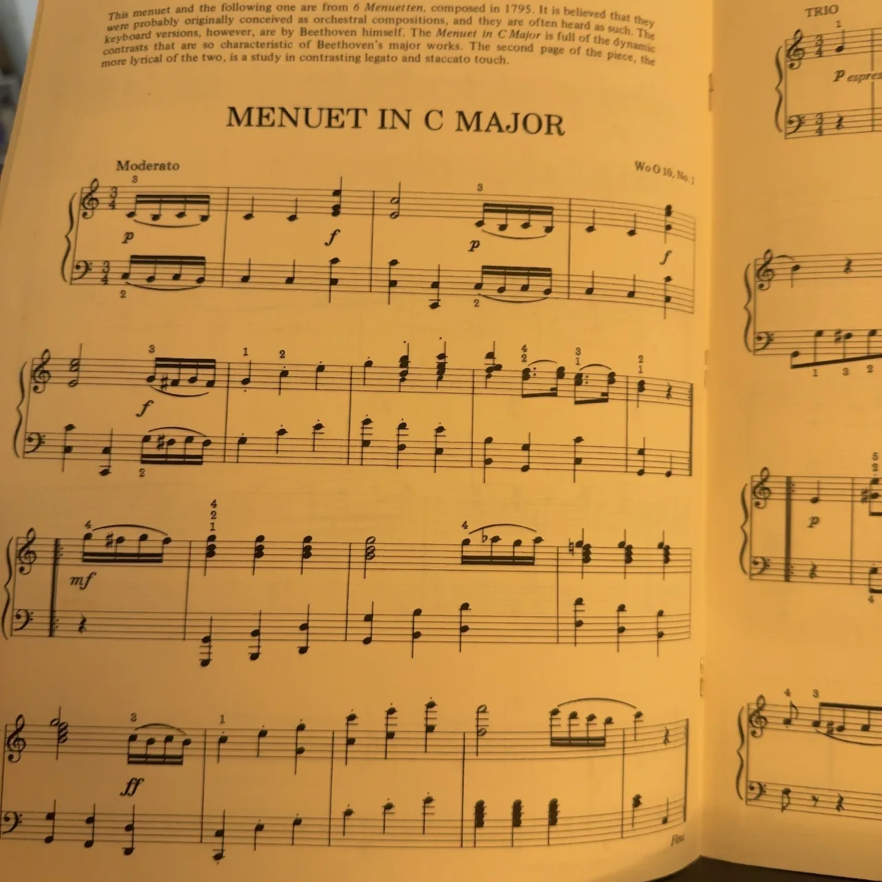 Beethoven 16 easiest pieces piano selection vintage song boook collection – photo 2