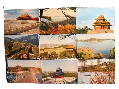 10xVintage China Beijing Peking Postcards Great Wall Forbidden City Scenic Views
