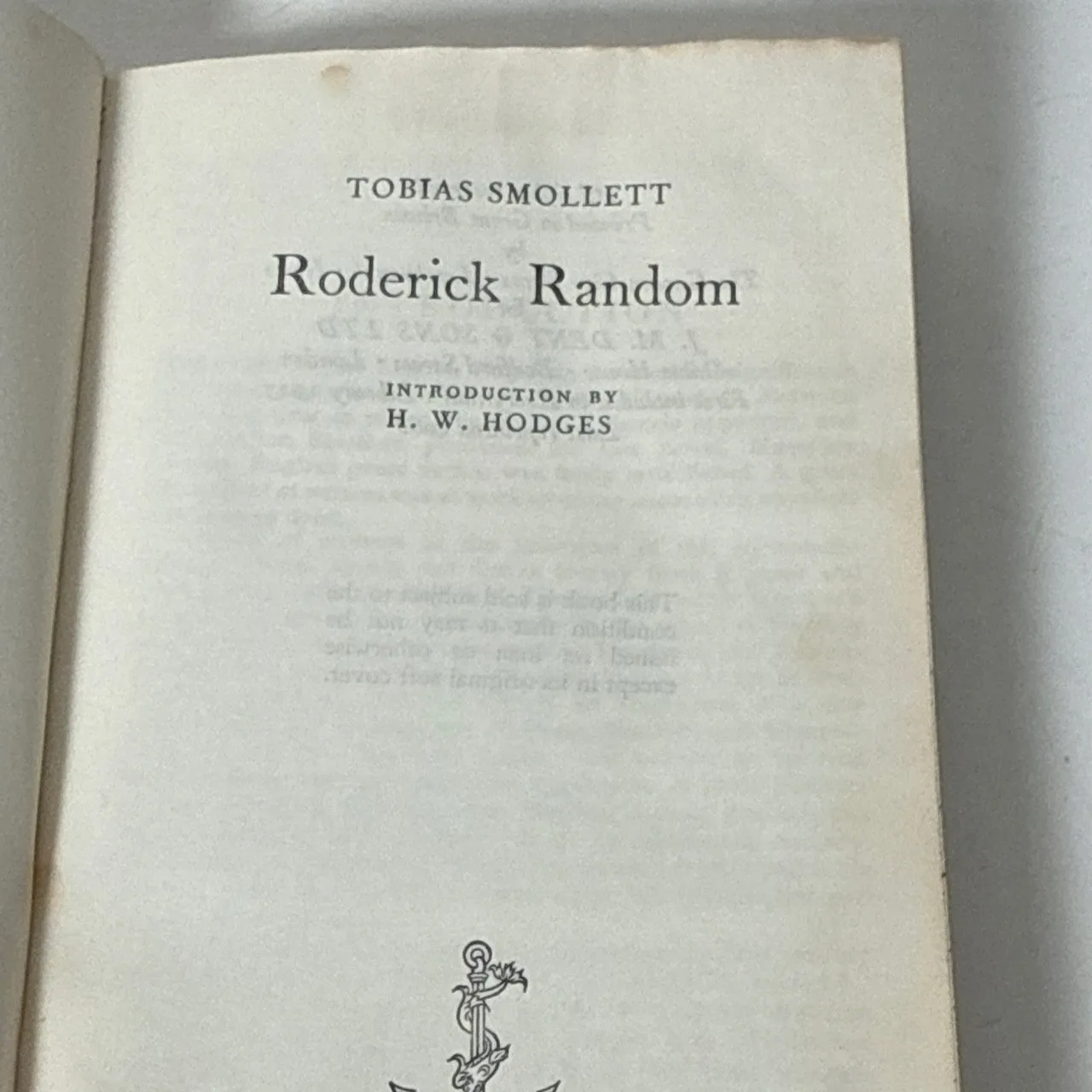 Tobias Smollett Roderick Random Everyman's Library Paperback Reprint 1965 – photo 5