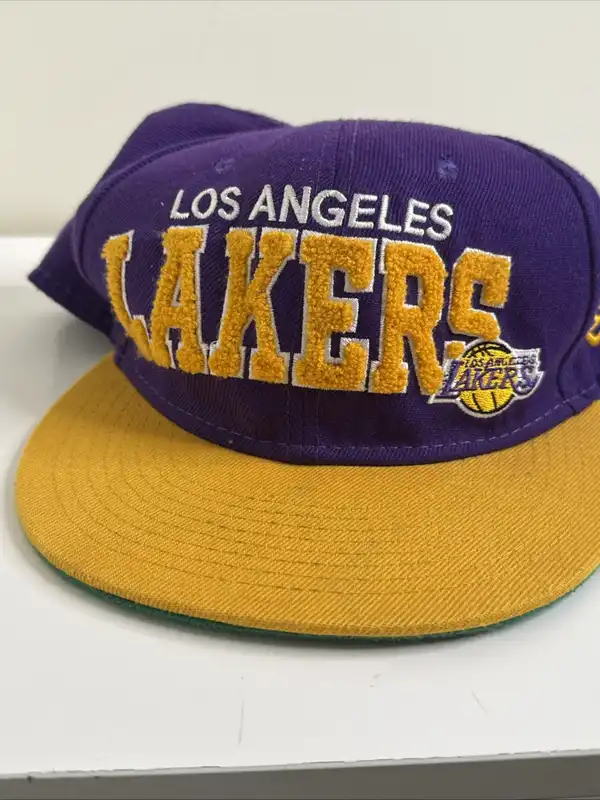 Old Los Angeles Lakers Cap Hardwood Classics Aged Retro Design