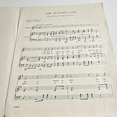 The Marseillaise Sheet Music Piano Voice New Ed. French+English Chappell 25970 – photo 3