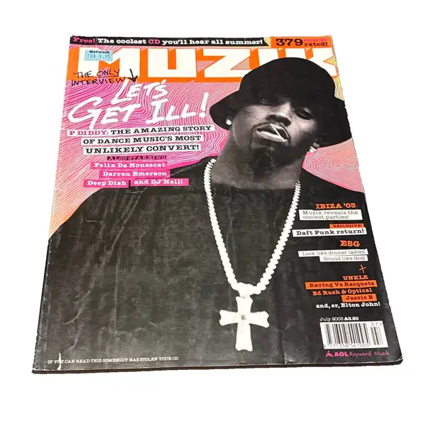 Diddy Puff Daddy magazine vintage muzik July 2003