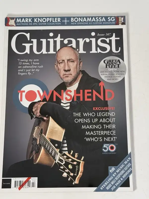 guitarist magazine february 2024 guitars issue 507 pete townshend the who