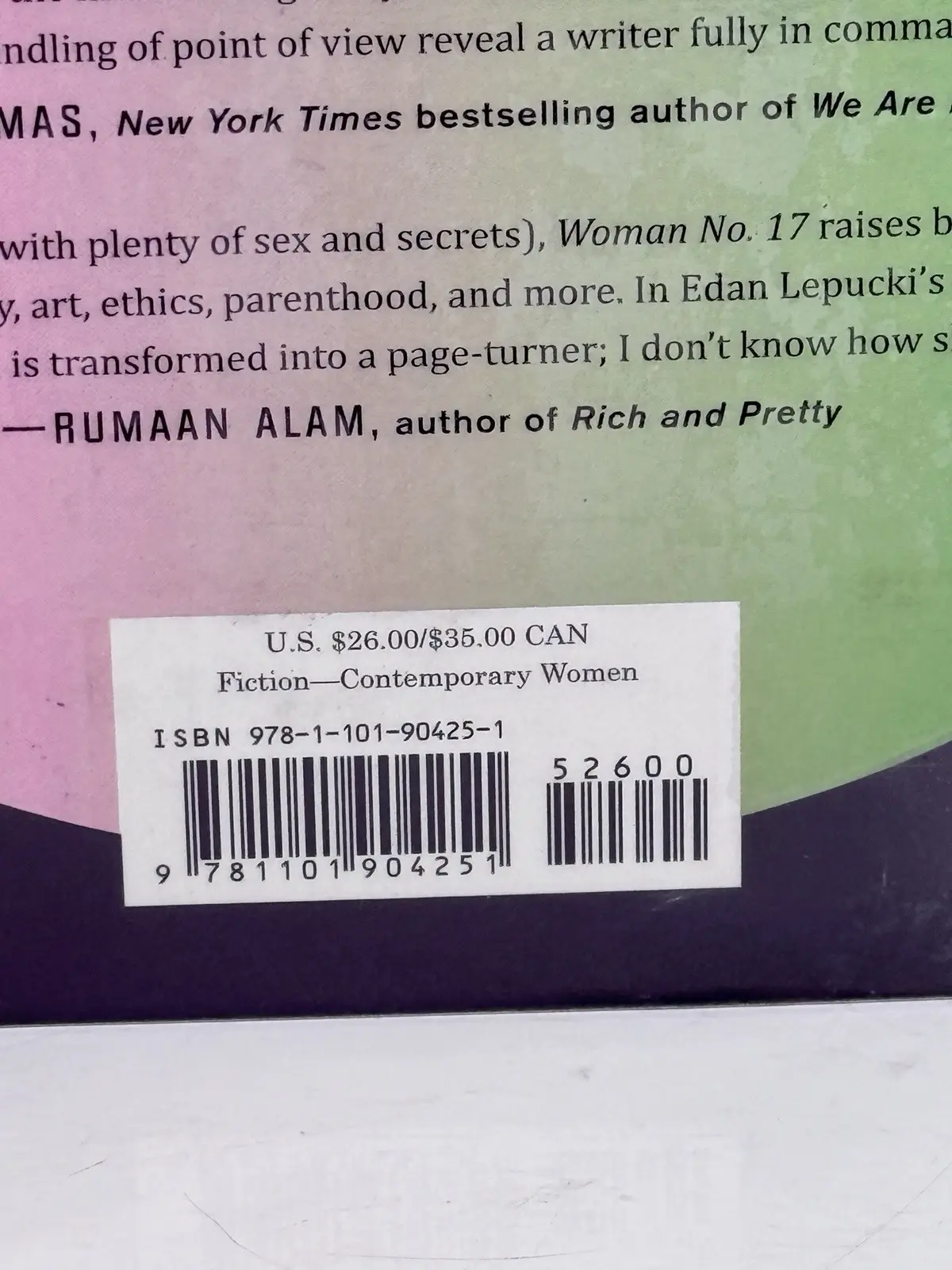 Woman No. 17 : A Novel by Edan Lepucki (2017, Hardcover) First Edition – photo 4
