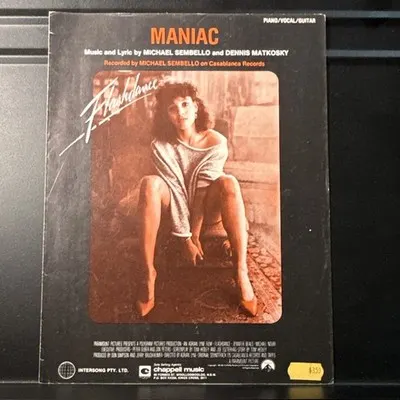 Chappell Music Maniac (Flashdance) Sheet Music Piano Vocal Guitar Intermediate