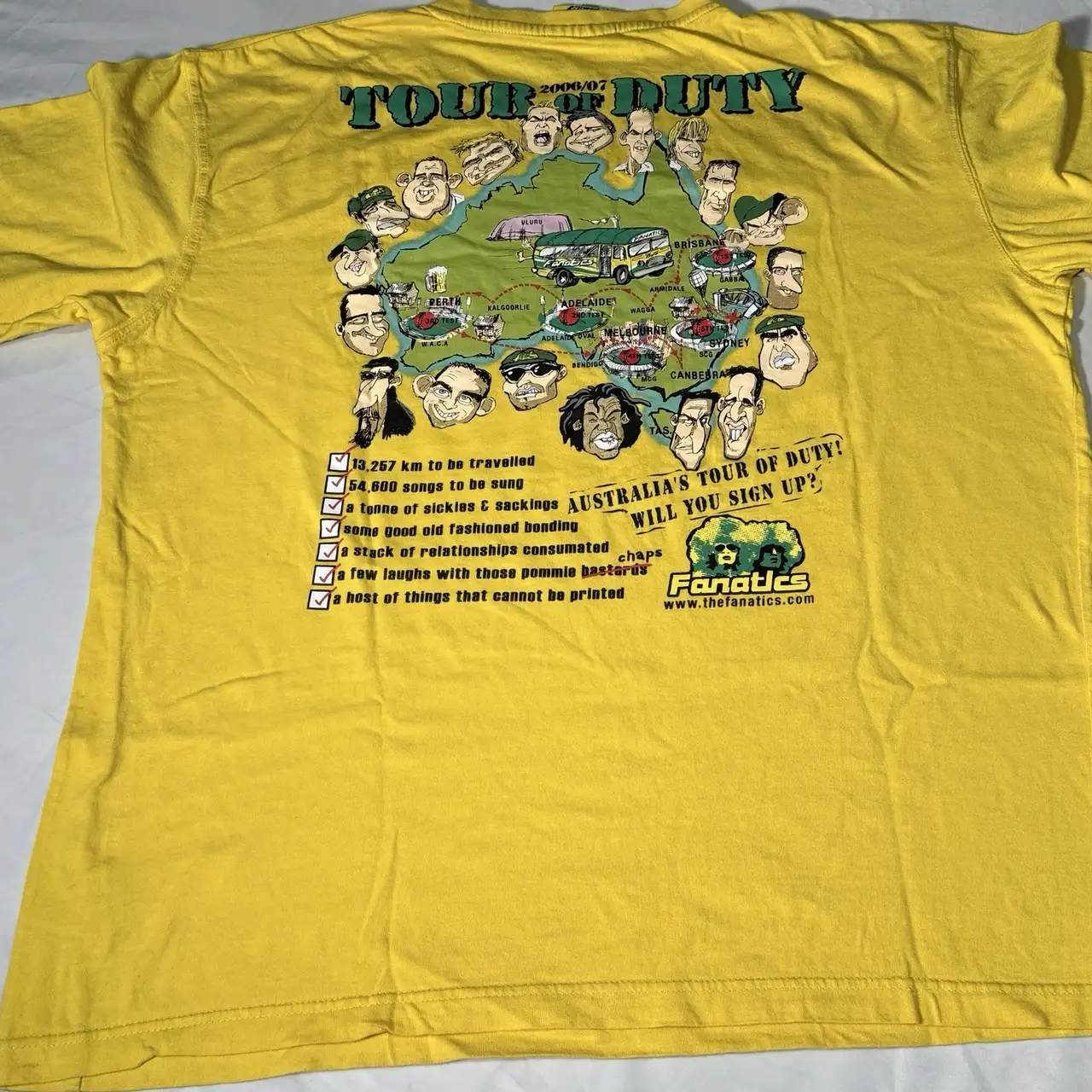 Australian Cricket Team Fanatics Tour T-Shirt England Australia 2008/09  5-0 – photo 9
