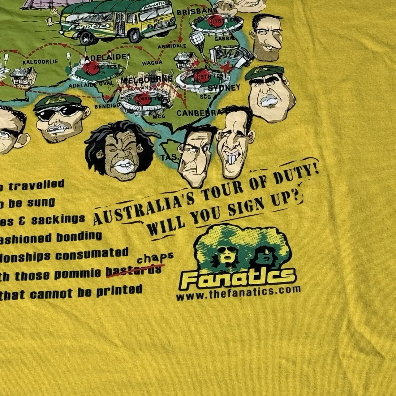 Australian Cricket Team Fanatics Tour T-Shirt England Australia 2008/09  5-0 – photo 7