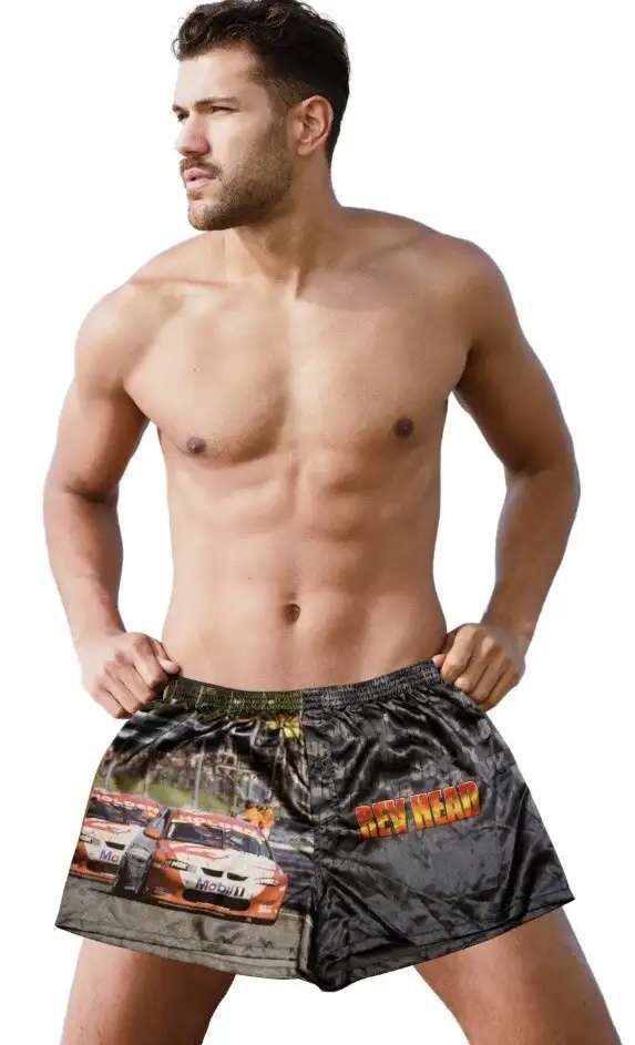 Rare satin boxer Shorts Holden ford V8 CLIPSAL 500 supercar L 95-100cm Adelaide