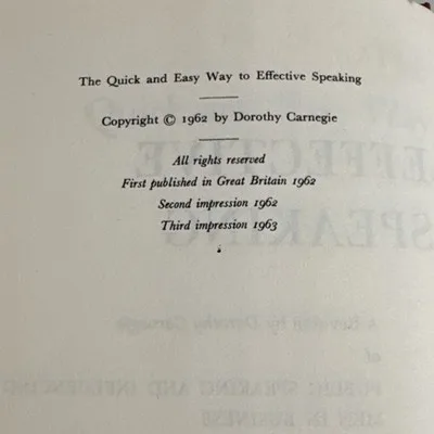 The Quick and Easy Way to Effective Speaking by Dale Carnegie (1962, Hardcover) – photo 5