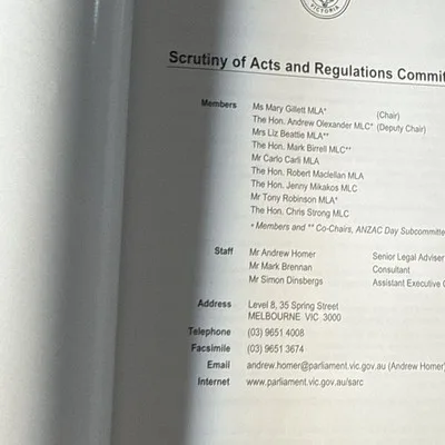 Parliament of Victoria ANZAC: Parliamentary Review of ANZAC Day Laws 2002 PB – photo 6