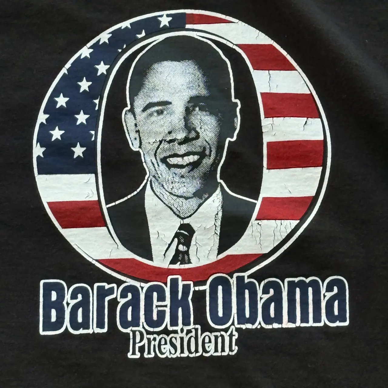 Barack Obama President Retro Graphic T.A.B. T Shirt XL Black Political USA – photo 3