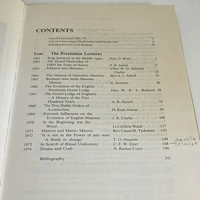 The Collected Prestonian Lectures Vol 2 1961-1974 (1983) Freemasonry – photo 4