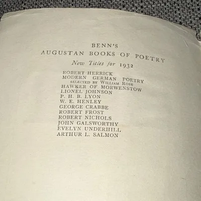 Evelyn Underhill - Evelyn Underhill (Benn Augustan Books of Poetry, 1932 HC) – photo 3