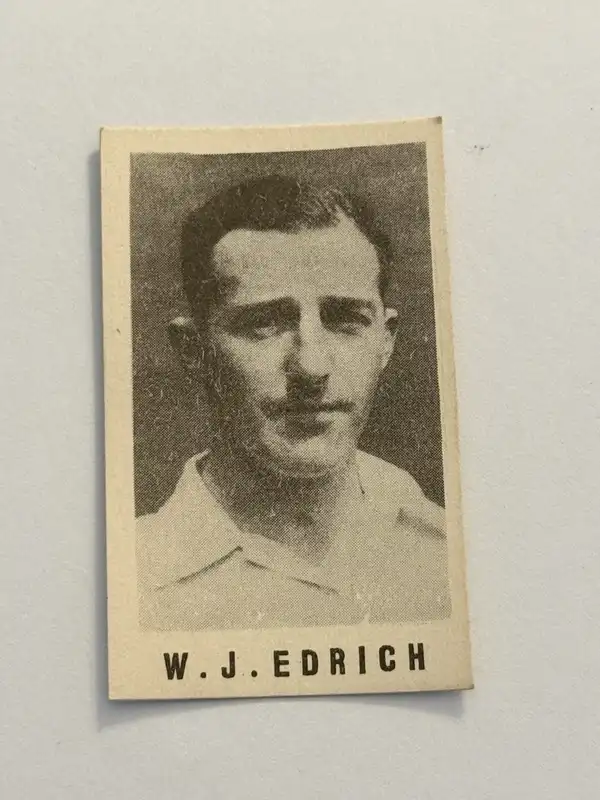 W. J. Edrich (Bill Edrich) Middlesex Cricket Sports Trading Card