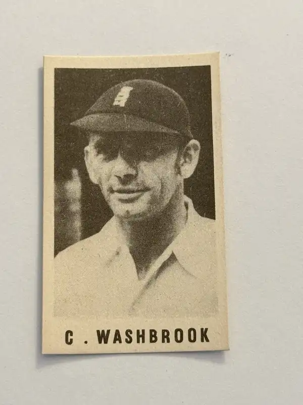 C. Washbrook Cricket Card Original Collectable Memorabilia Card