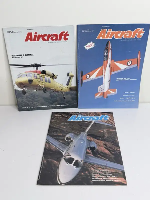 aircraft magazine oct nov dec 1987 aviation issue lot illustrated helicopters