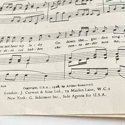 Curwen Silent Worship G.F. Handel Arr. Arthur Somervell Sheet Music 1928 – photo 3