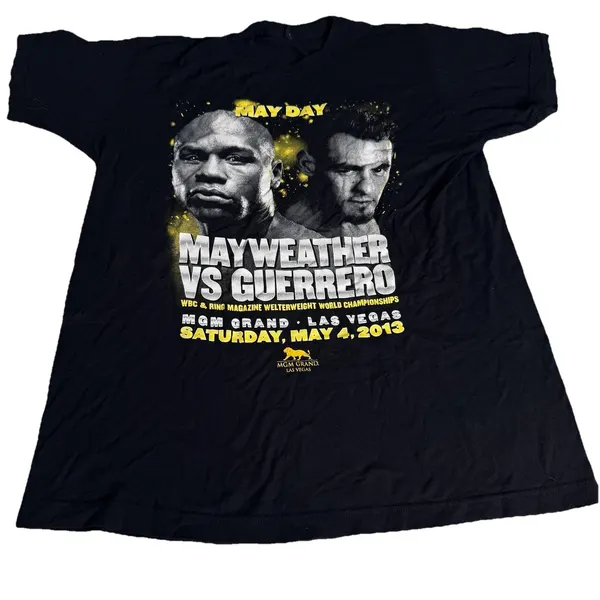 Floyd Mayweather Vs Robert Guerrero Medium Original Boxing T Shirt Men’s
