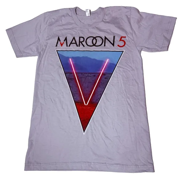 Maroon 5 2015 World Tour T Shirt Concert Band Tee Made USA Grey Small Men’s