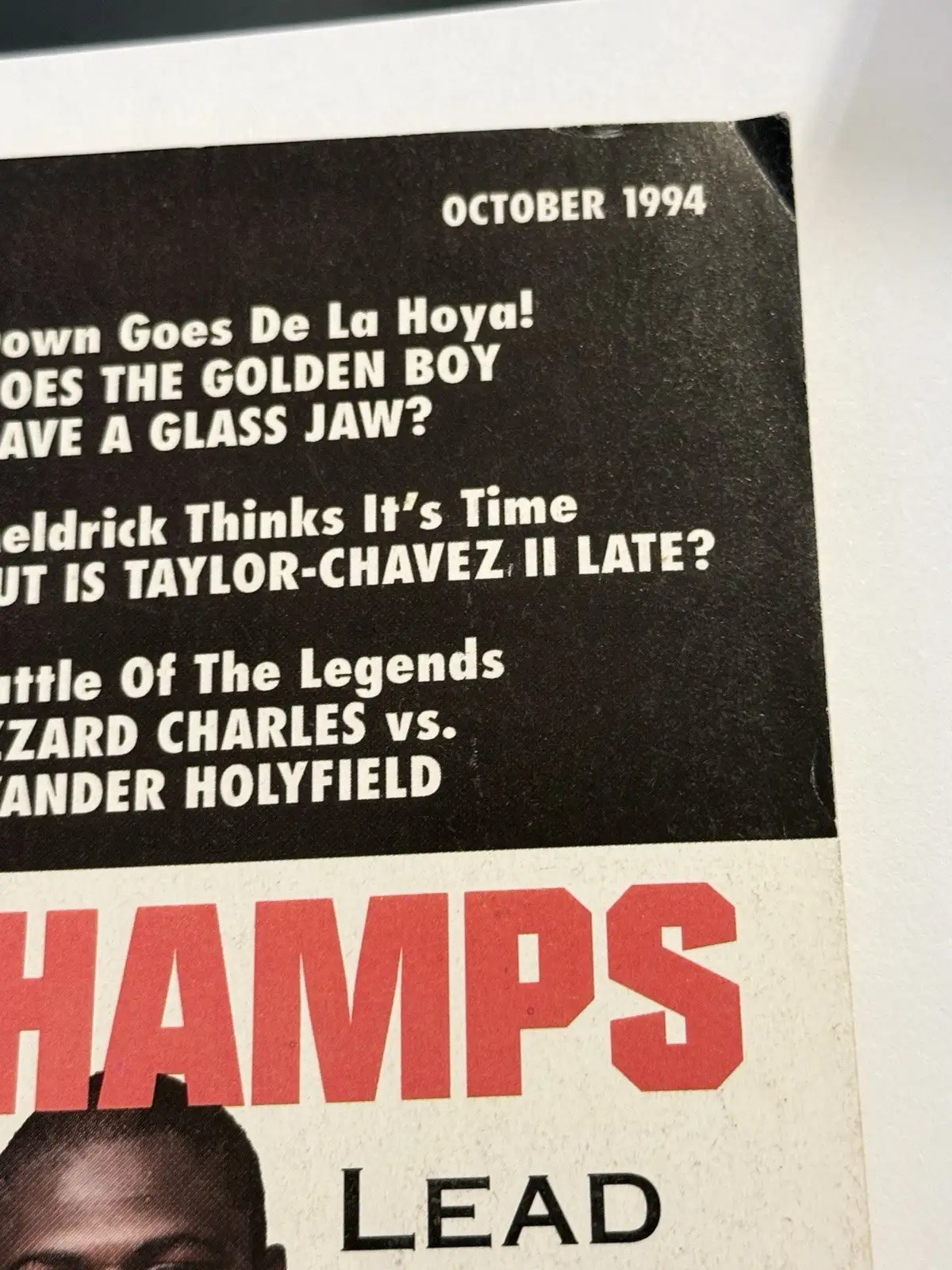 the ring magazine october 1994 boxing issue "rating the champs" de la hoya – photo 2