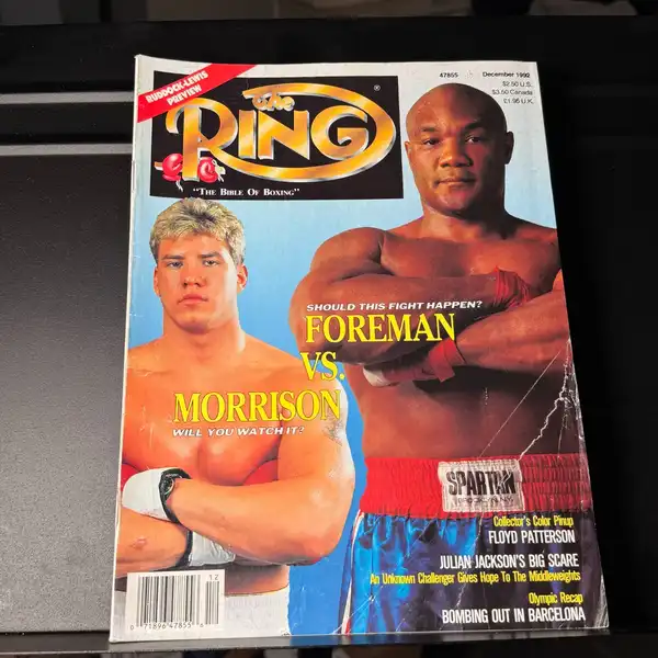 The Ring boxing magazine George Foreman vs Morrison December 1992