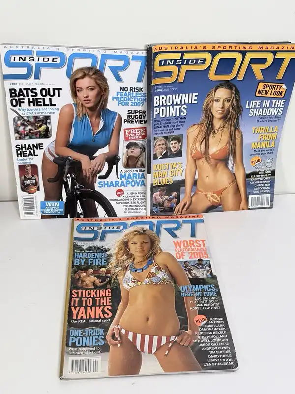 3xinside sport magazine bundle issues 182 164 169 feb 2007 aug 2005 jan 2006