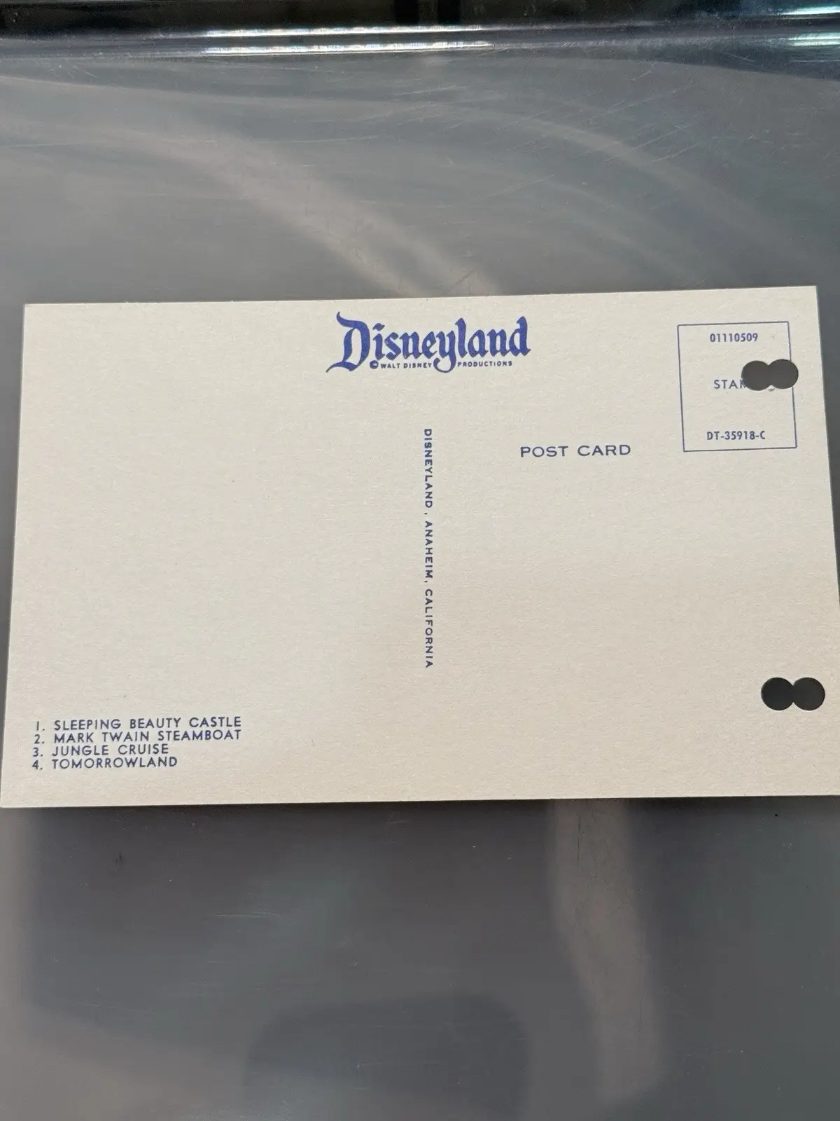 Walt Disney Productions Disneyland Multi-View Postcard Unposted – photo 4