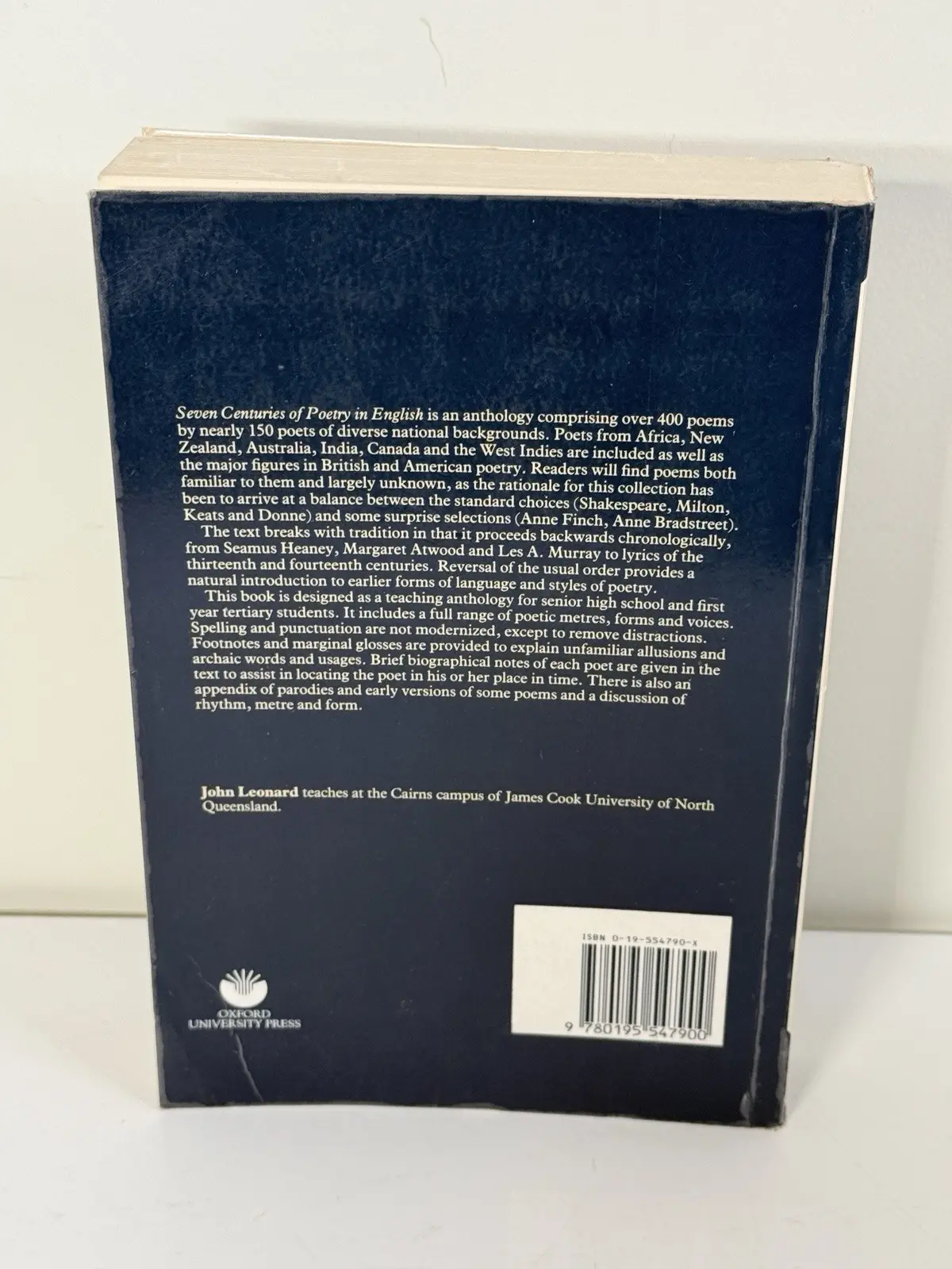 Oxford University Press Seven Centuries of Poetry in English John Leonard PB – photo 2